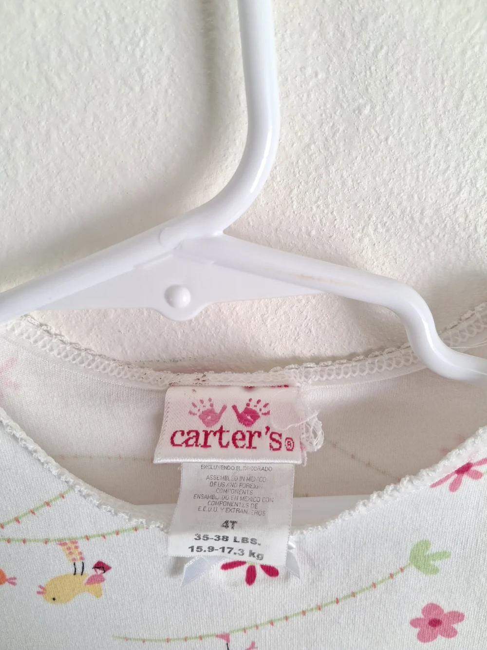 Vintage Carters Girl Flower Top 4T